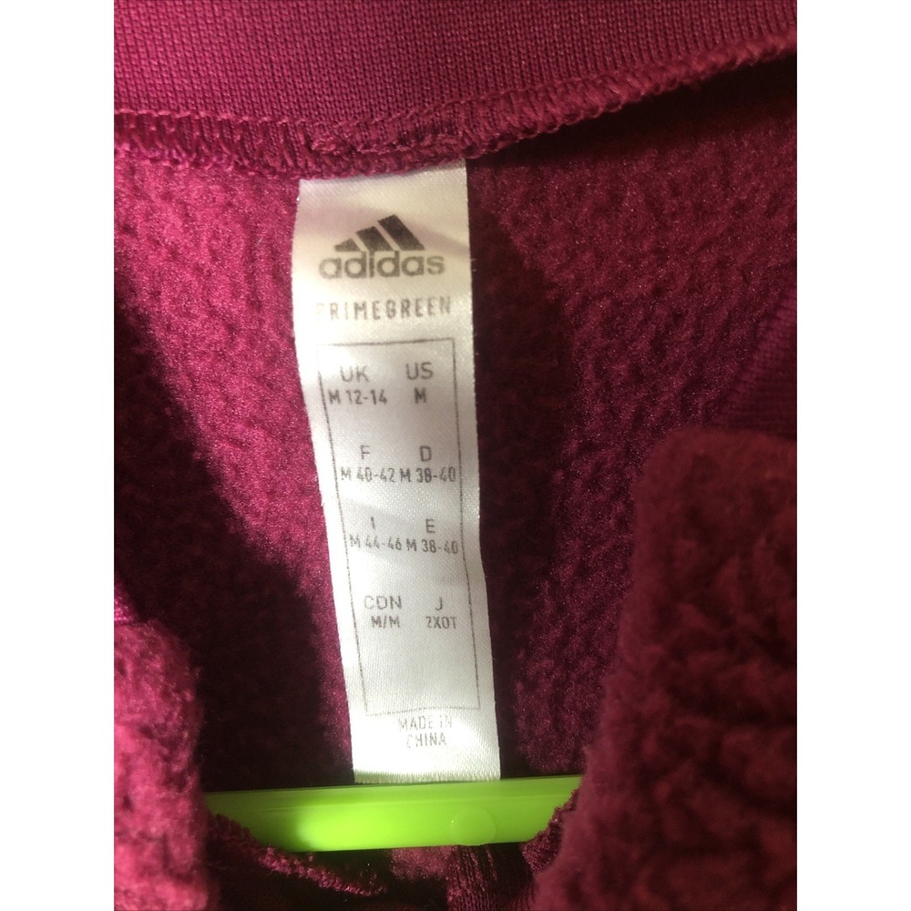 Adidas Mock Neck Pullover Sweatshirt Women's Size Medium Purple Sherpa Fleece - Picture 6 of 12